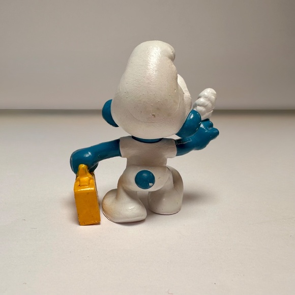 🩵 Vintage Smurf with Sore Thumb & Case - Picture 4 of 7
